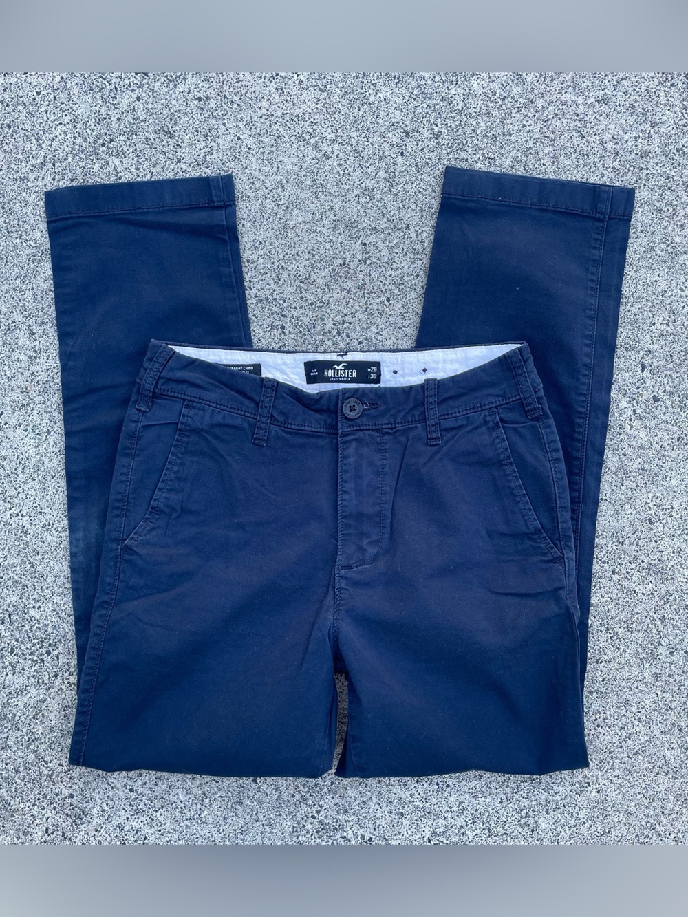 Navy blue Hollister slim straight chino pants 28x30